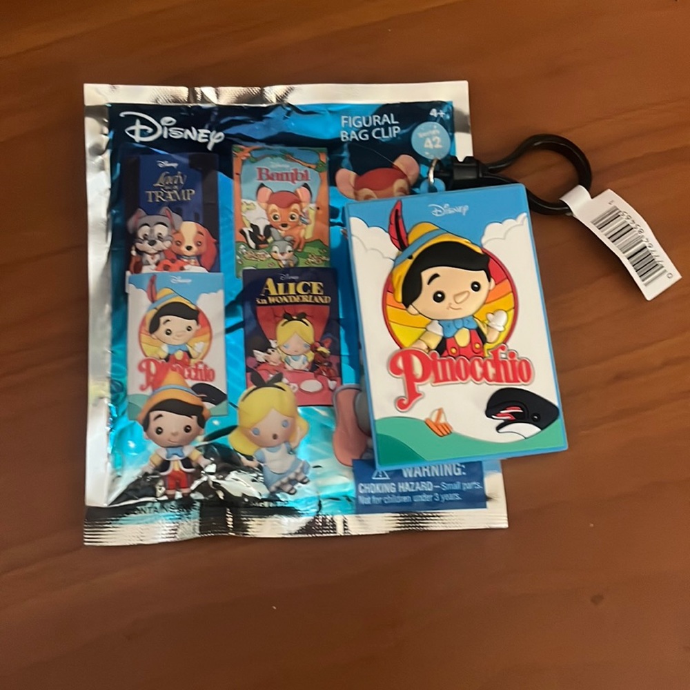 Disney figural bag clip- Pinocchio